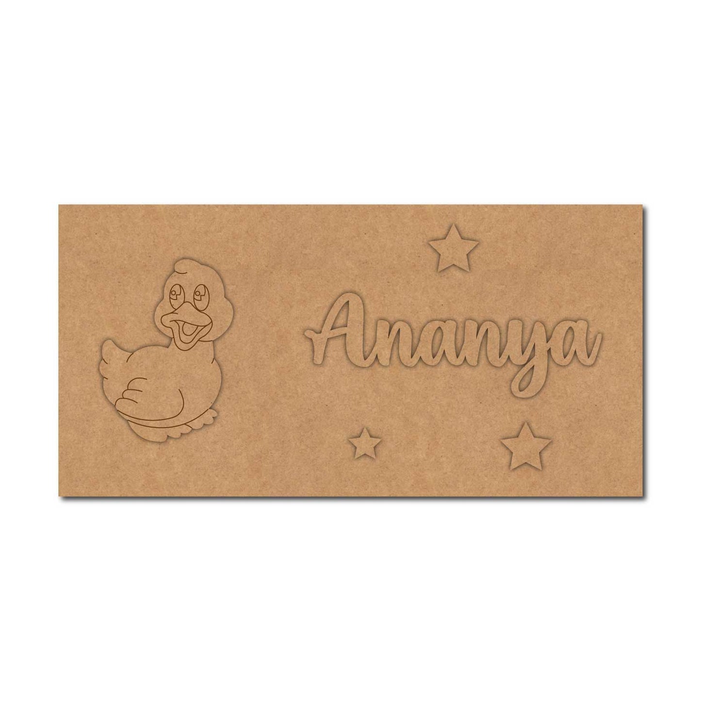 Duck Kids Nameplate MDF Design 1