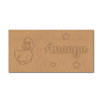 Duck Kids Nameplate MDF Design 1