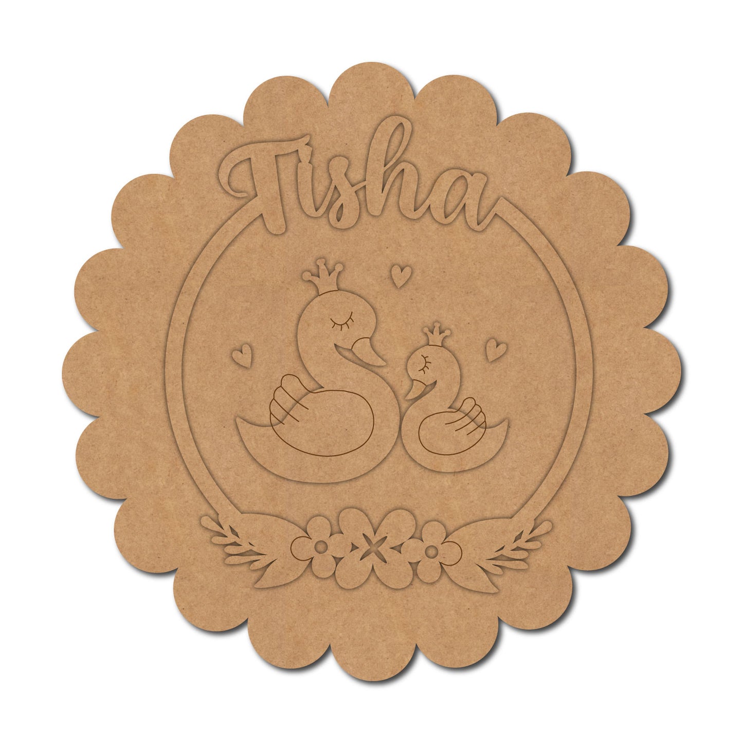 Ducks Nameplate MDF Design 1