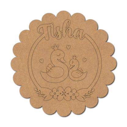 Ducks Nameplate MDF Design 1