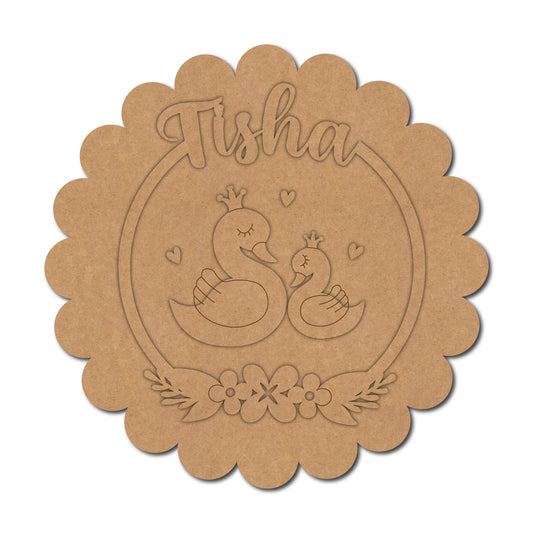 Ducks Nameplate MDF Design 1