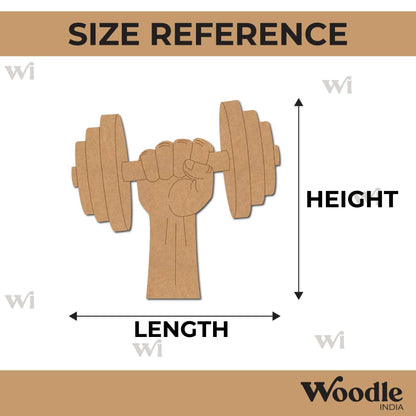 Dumbbell In Hand Pre Marked MDF Design 1