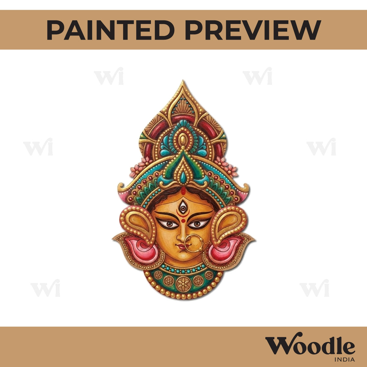 Durga Maa Pre Marked MDF Design 1