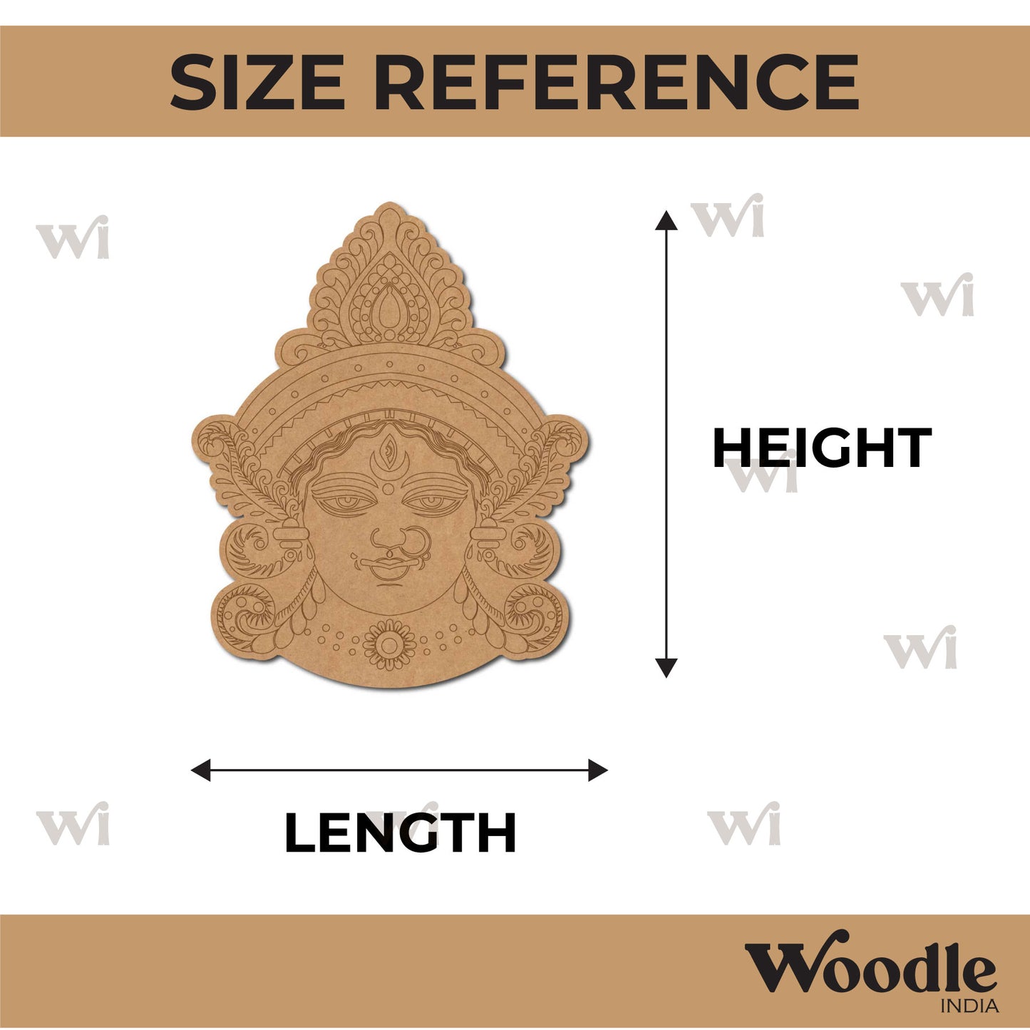 Durga Maa Pre Marked MDF Design 16