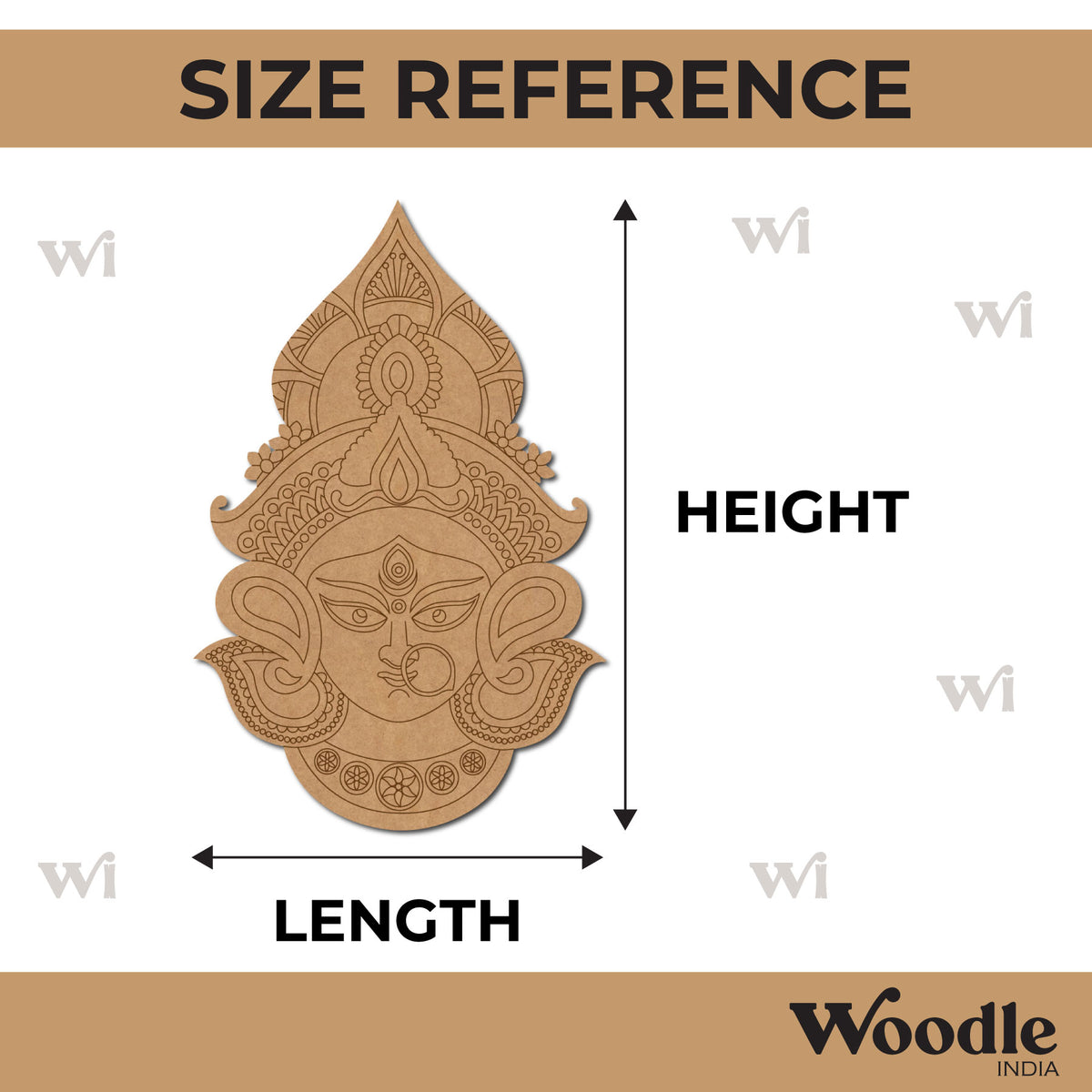 Durga Maa Pre Marked MDF Design 1