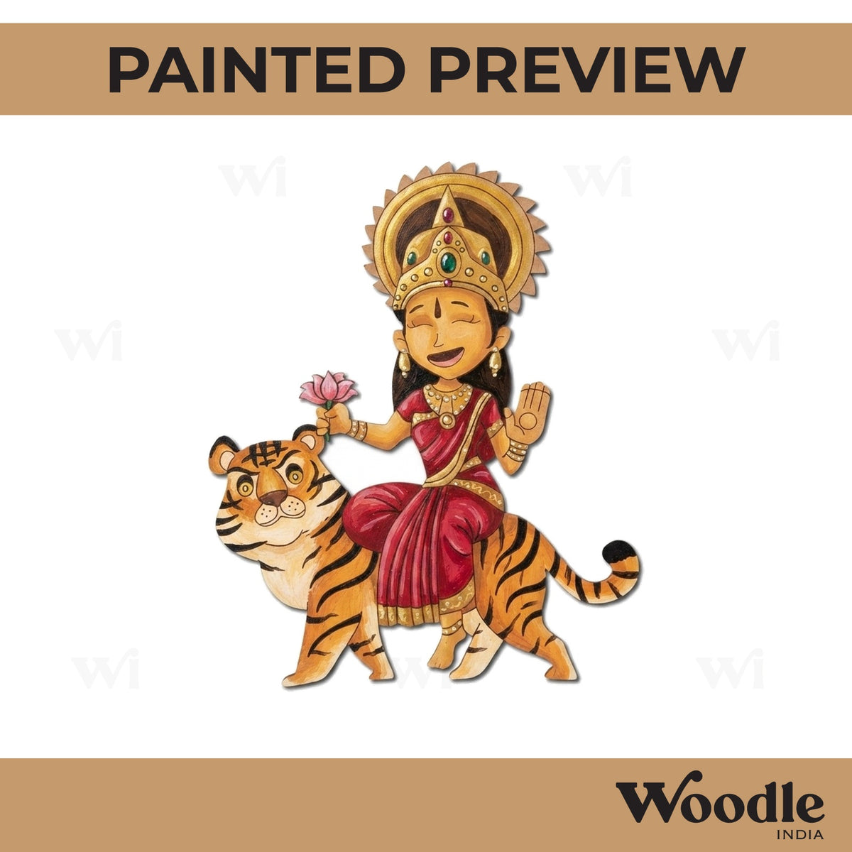 Durga Maa Pre Marked MDF Design 9