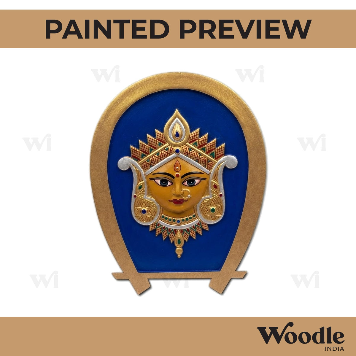 Durga Maa Two Layered Pre Marked Base MDF Design 1