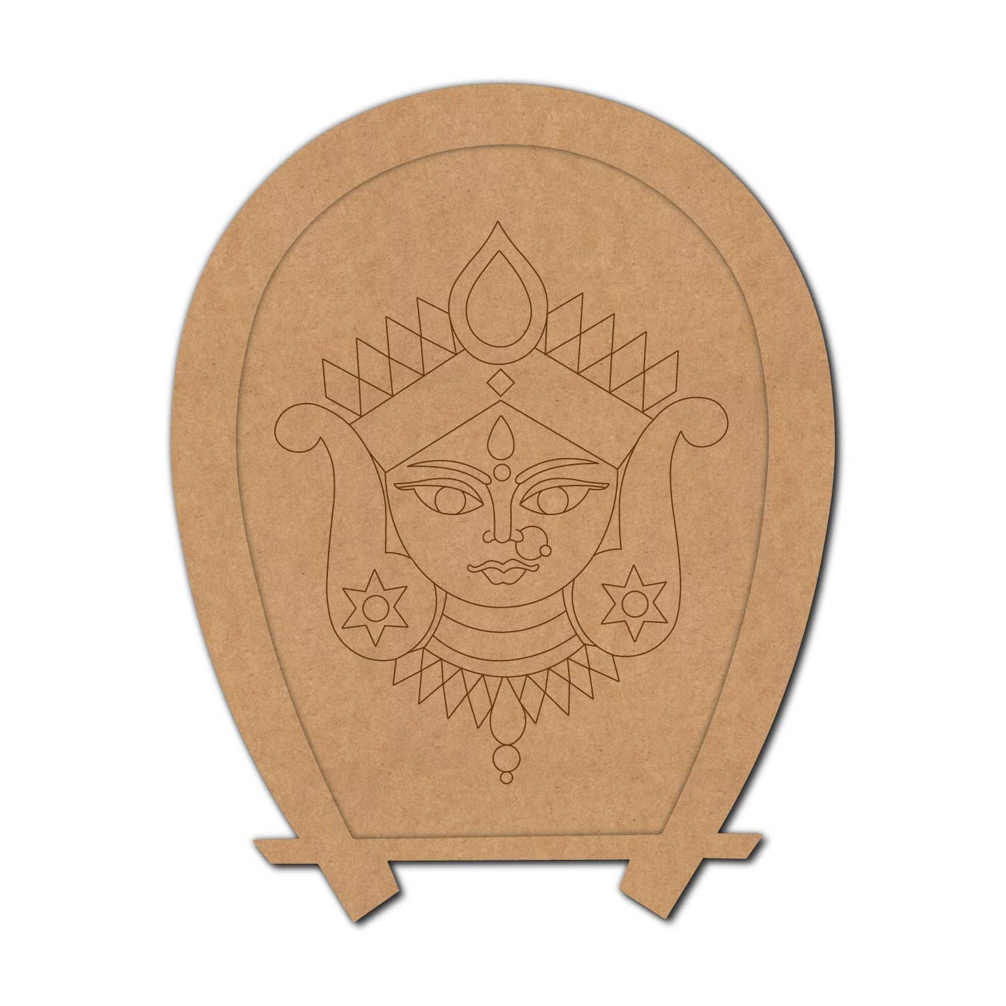 Durga Maa Two Layered Pre Marked Base MDF Design 1