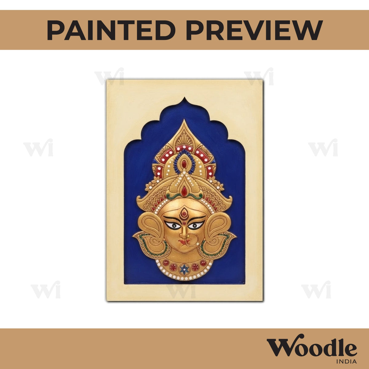 Durga Maa Jharokha Pre Marked MDF Design 2