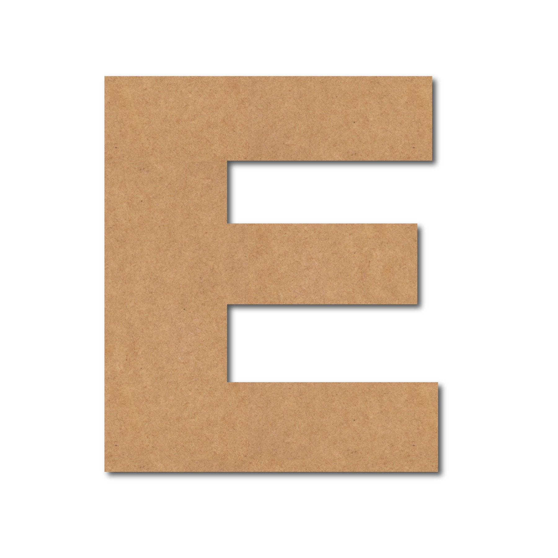 Alphabet E Monogram Cutout MDF Design 1