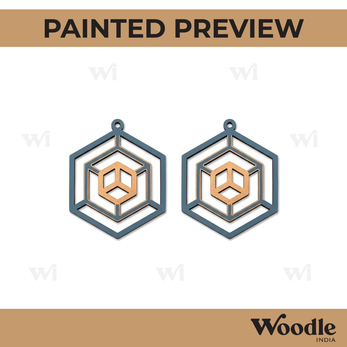 Earrings MDF Design 136