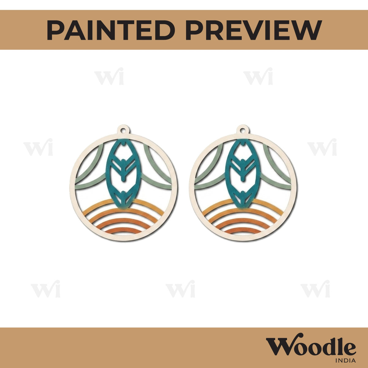 Earrings MDF Design 137