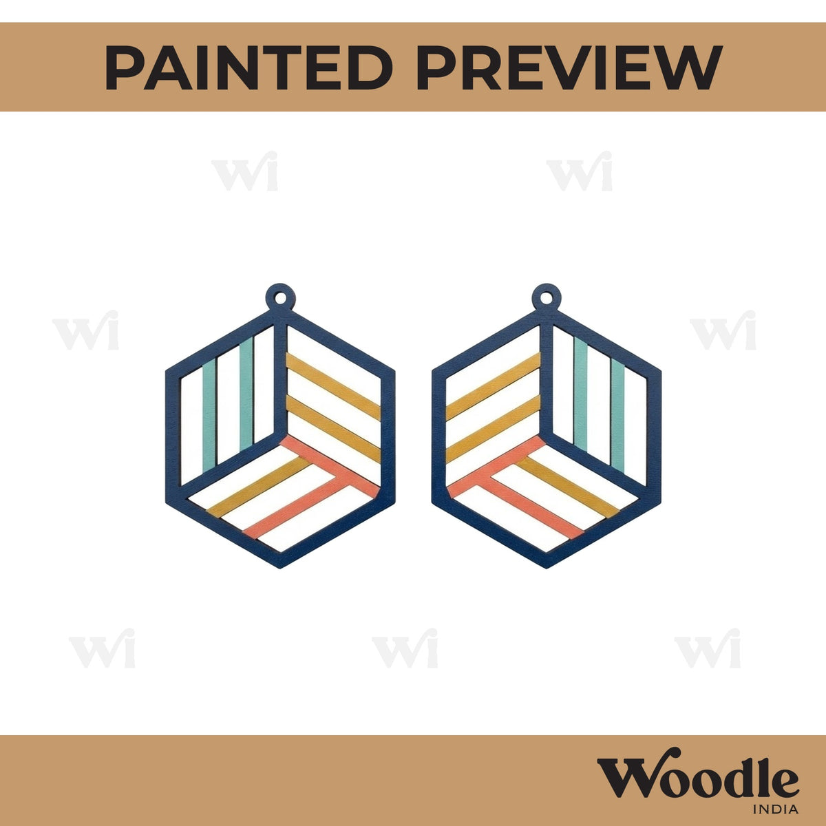 Earrings MDF Design 143