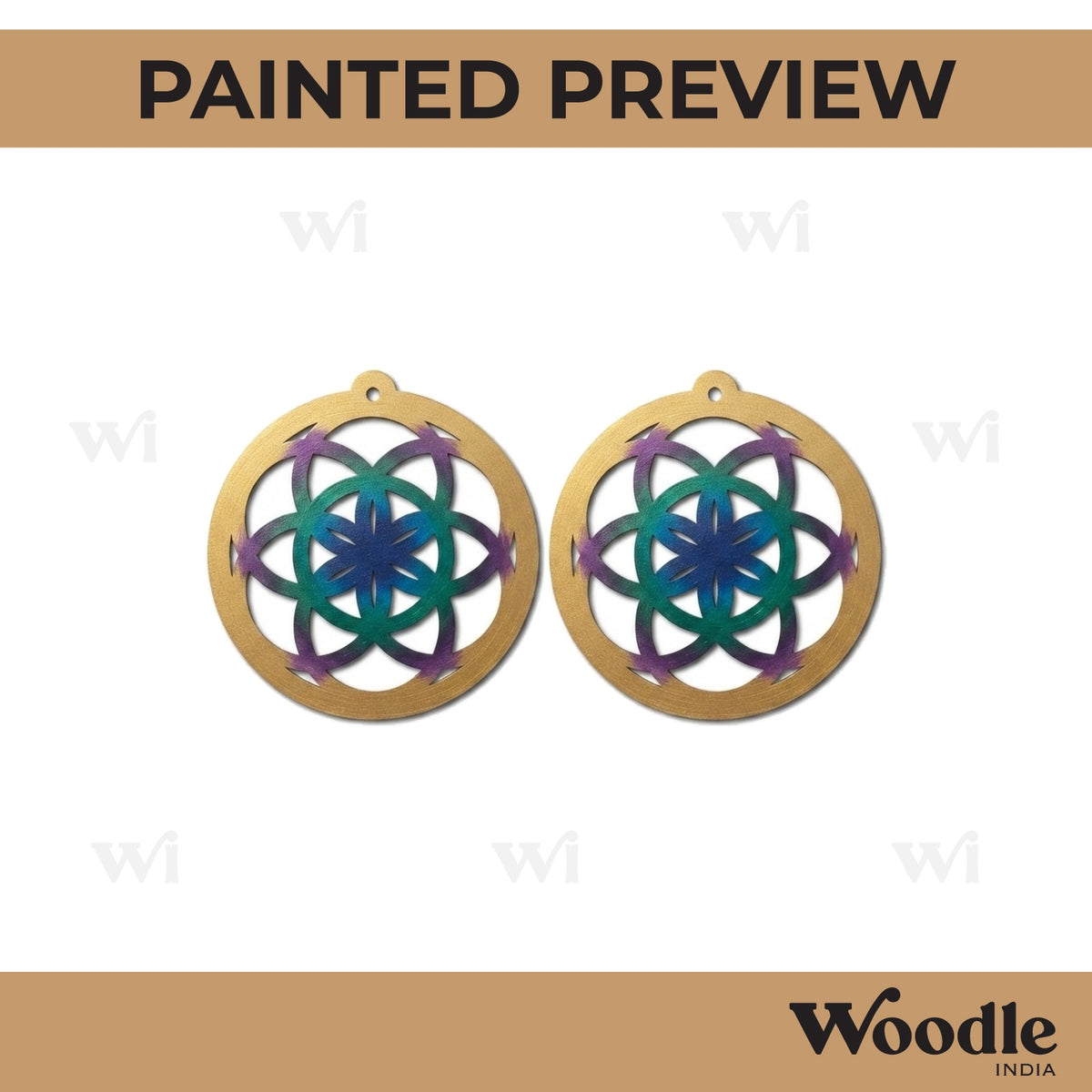 Earrings MDF Design 226