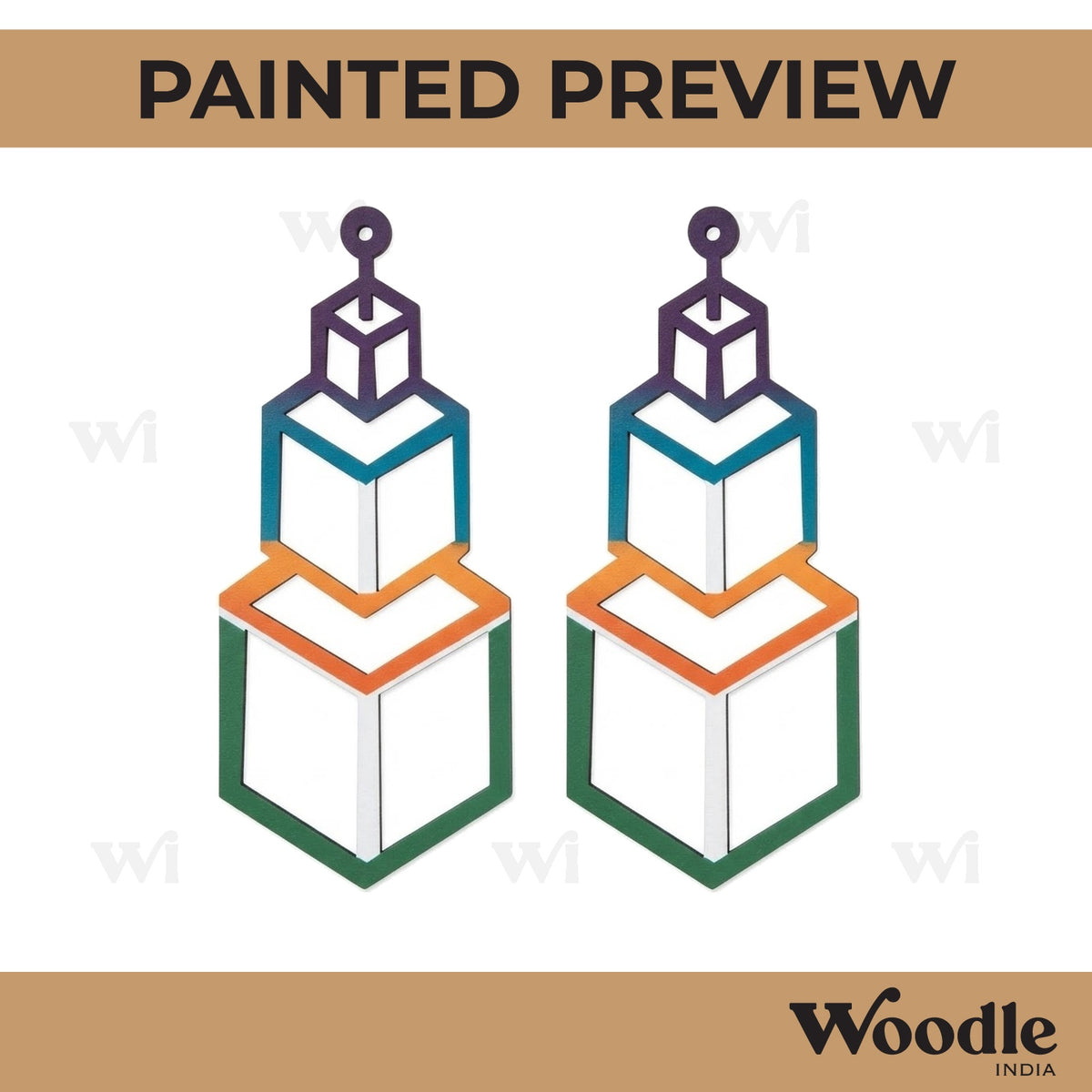 Earrings MDF Design 293