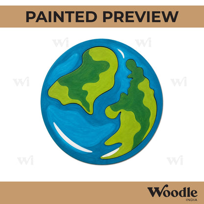 Earth Globe Pre Marked MDF Design 1