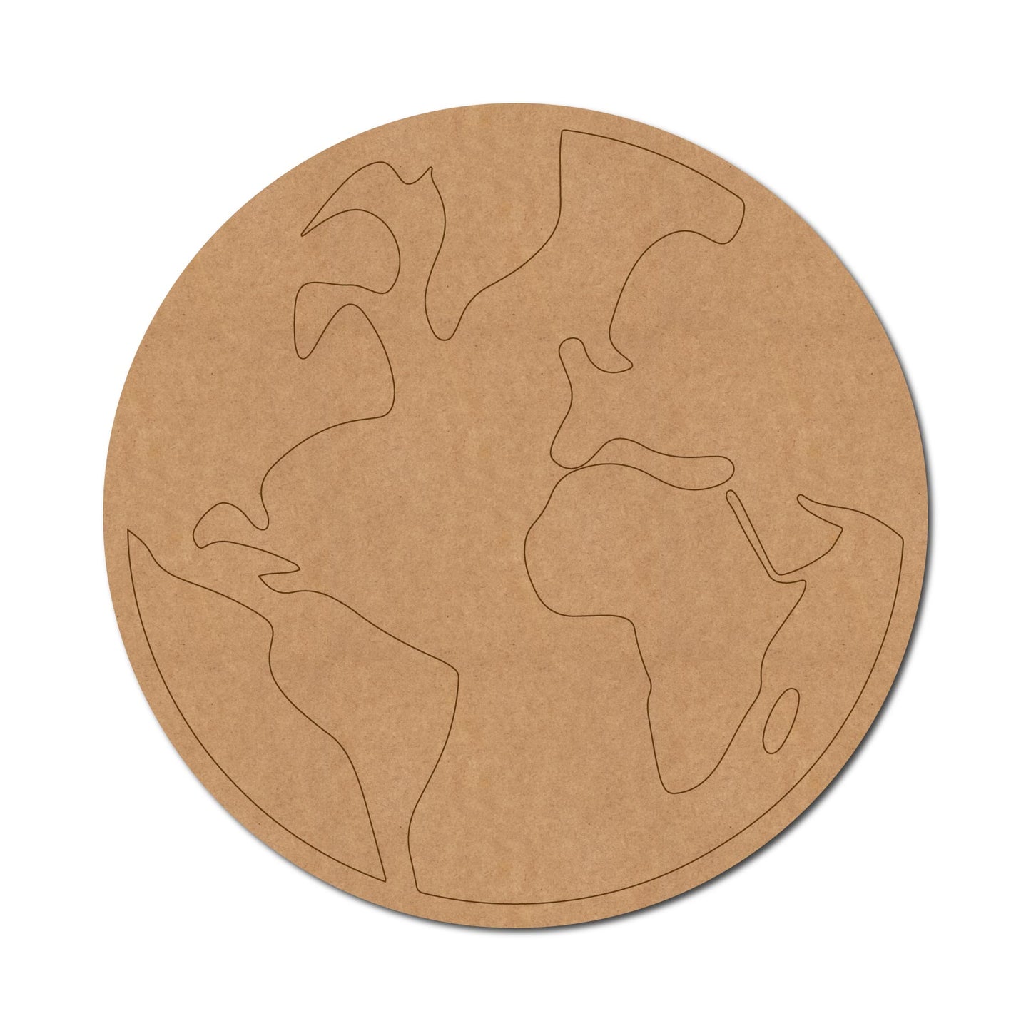 Earth Globe Pre Marked MDF Design 2