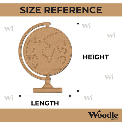 Earth Globe Pre Marked MDF Design 3