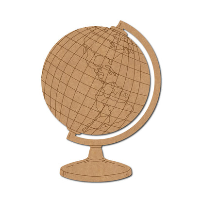 Earth Globe Pre Marked MDF Design 4