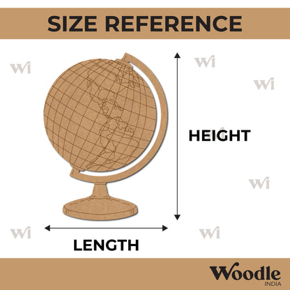 Earth Globe Pre Marked MDF Design 4