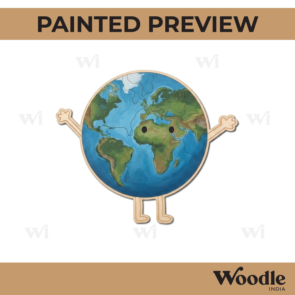 Earth Pre Marked MDF Design 1