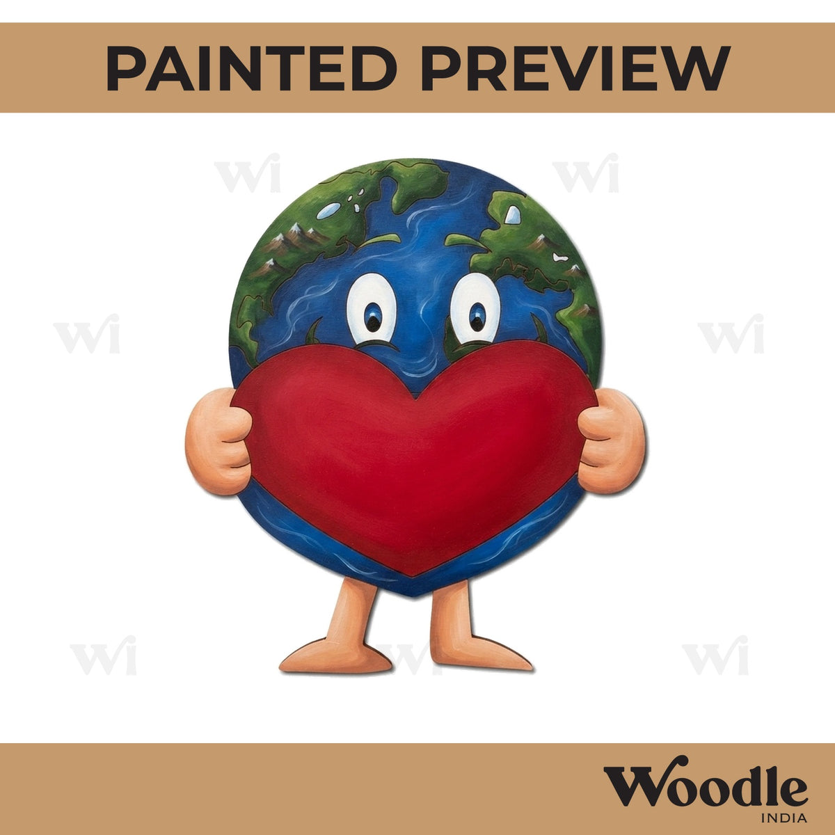 Earth With Heart Pre Marked MDF Design 1