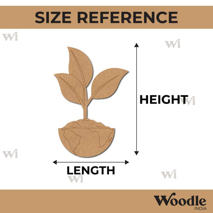 Earth With Leaves Pre Marked MDF Design 1