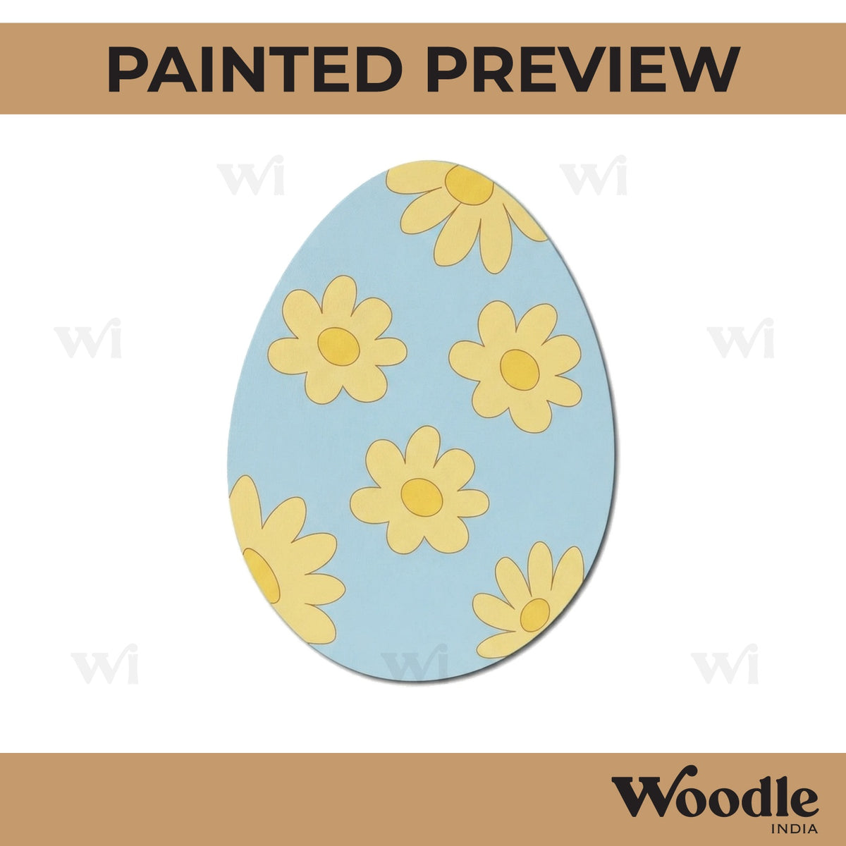 Easter Egg Flower Pre Marked MDF Design 1