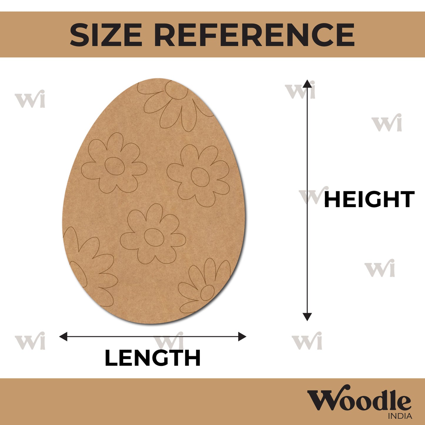 Easter Egg Flower Pre Marked MDF Design 1