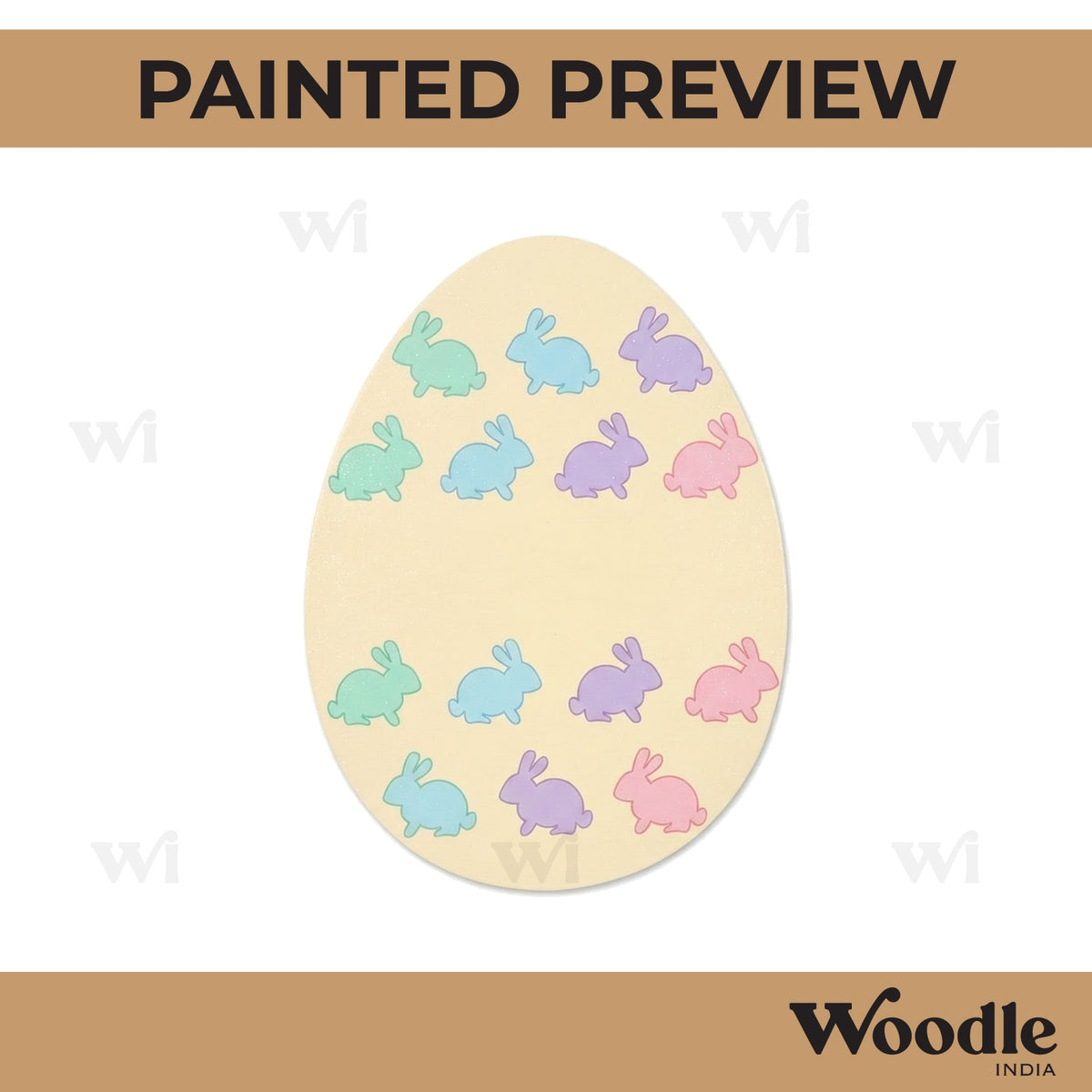 Easter Egg Rabbit Pre Marked MDF Design 2