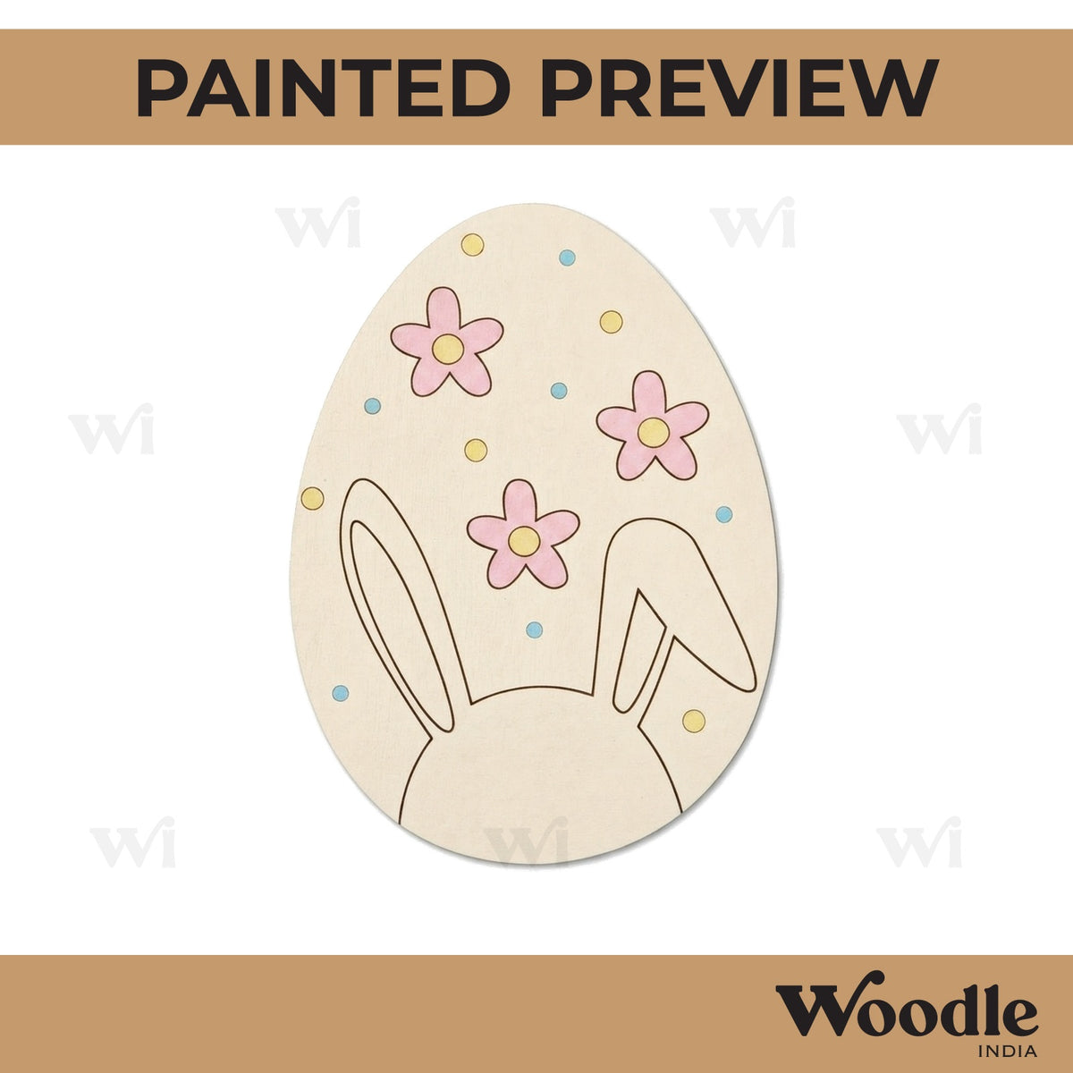 Easter Egg Rabbit Pre Marked MDF Design 3