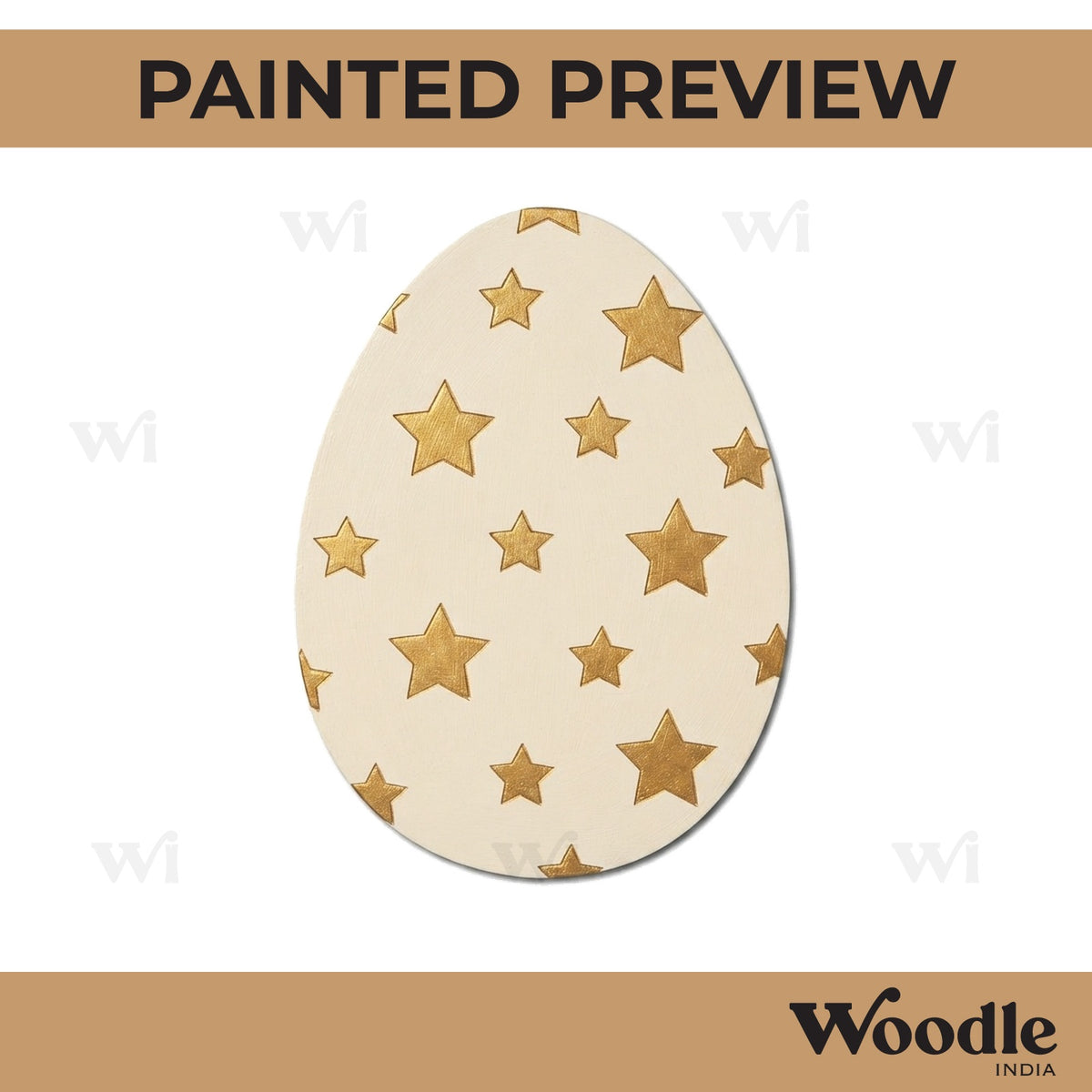 Easter Egg Star Pre Marked MDF Design 1