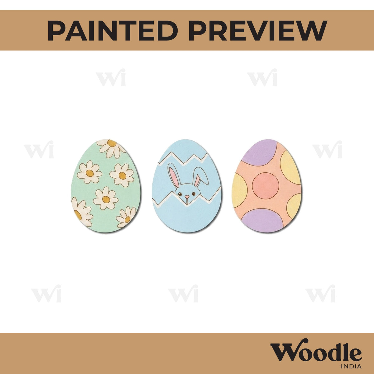 Easter Eggs Set Pre Marked MDF Design 1