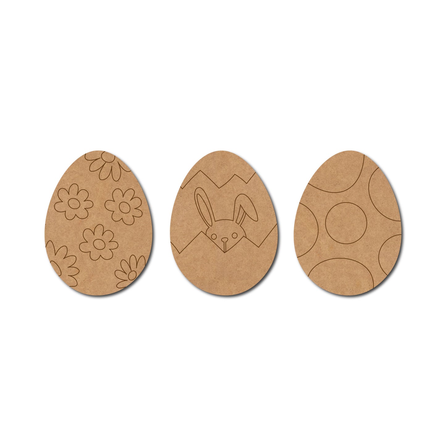 Easter Eggs Set Pre Marked MDF Design 1