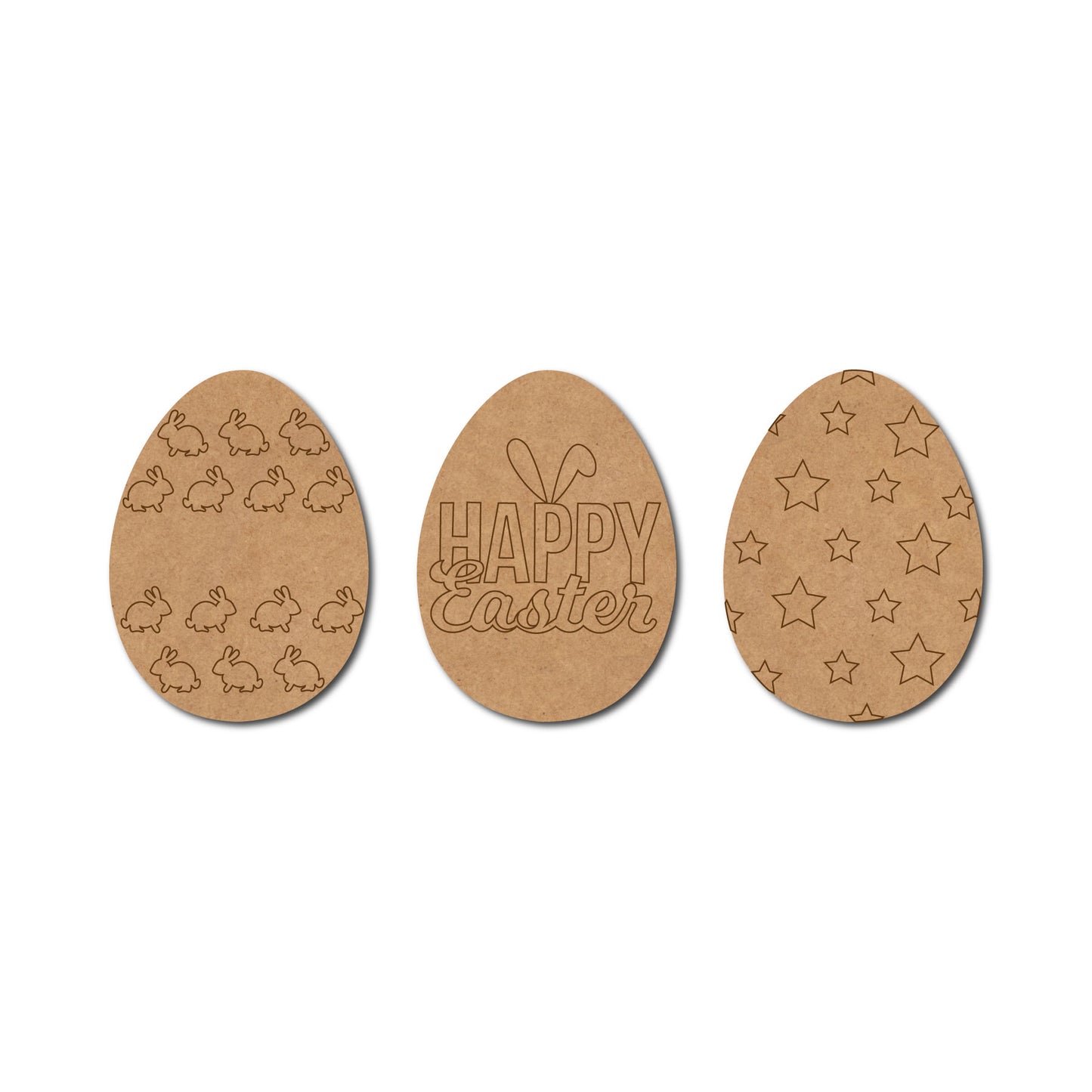 Easter Eggs Set Pre Marked MDF Design 2