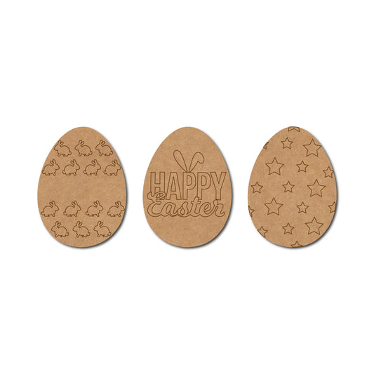 Easter Eggs Set Pre Marked MDF Design 2