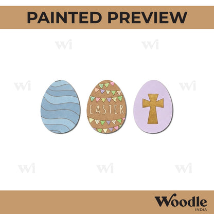 Easter Eggs Set Pre Marked MDF Design 3