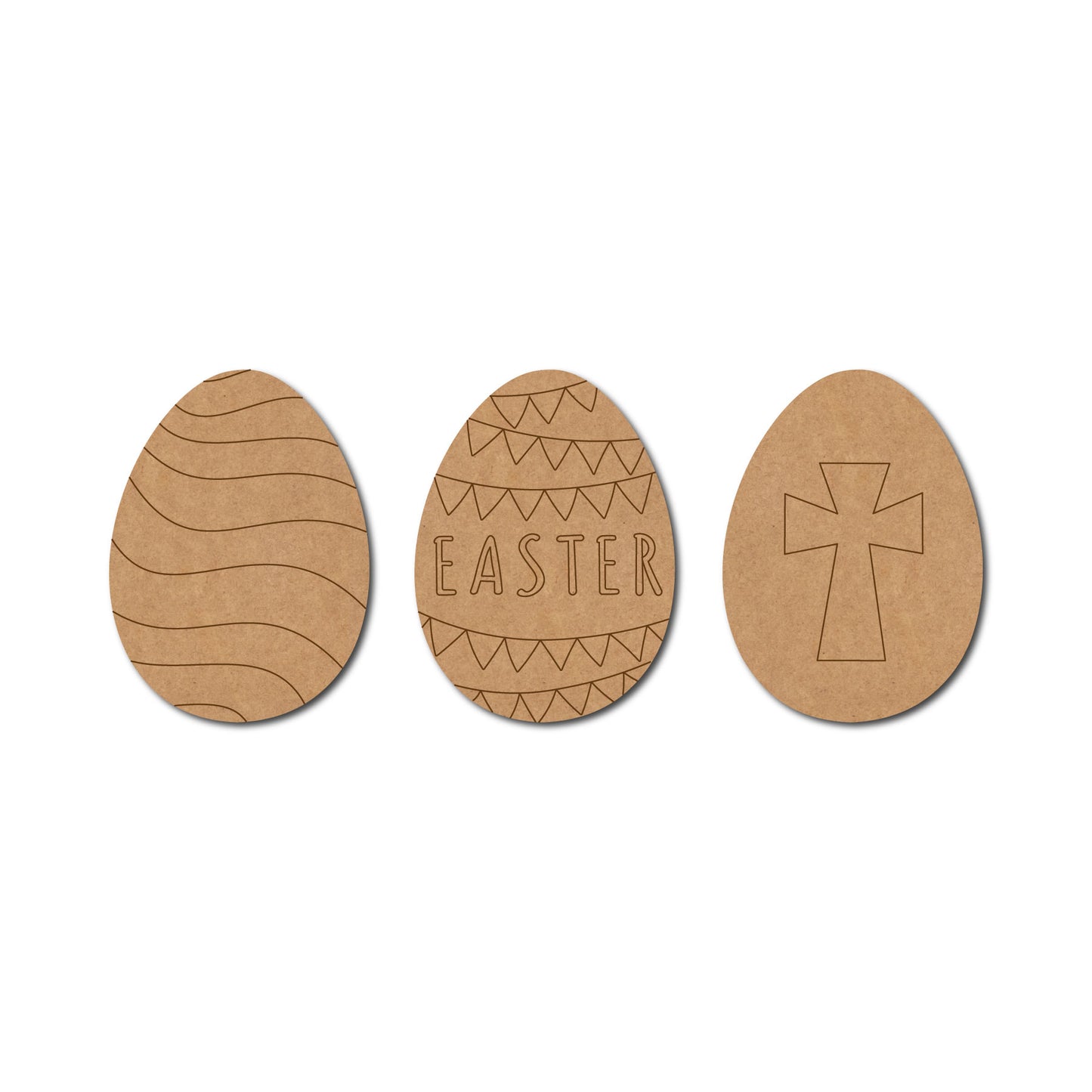 Easter Eggs Set Pre Marked MDF Design 3