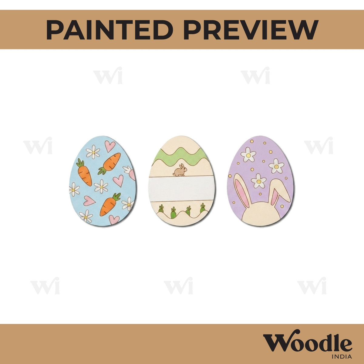 Easter Eggs Set Pre Marked MDF Design 4