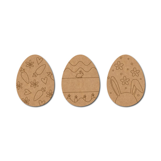 Easter Eggs Set Pre Marked MDF Design 4