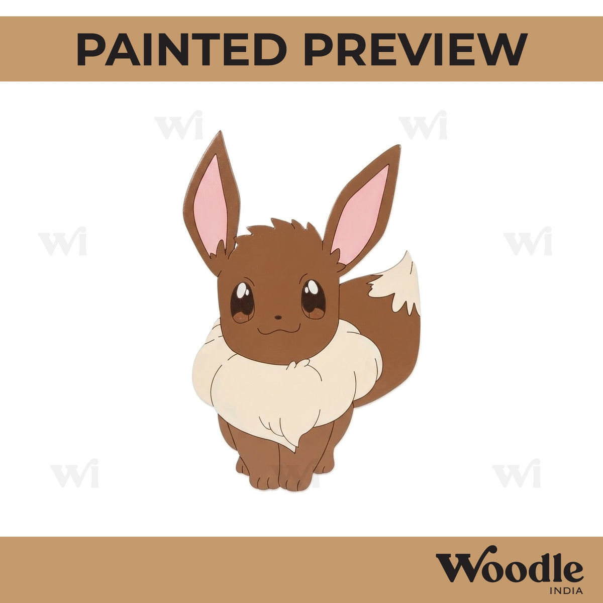 Eevee Pokemon Pre Marked MDF Design 3