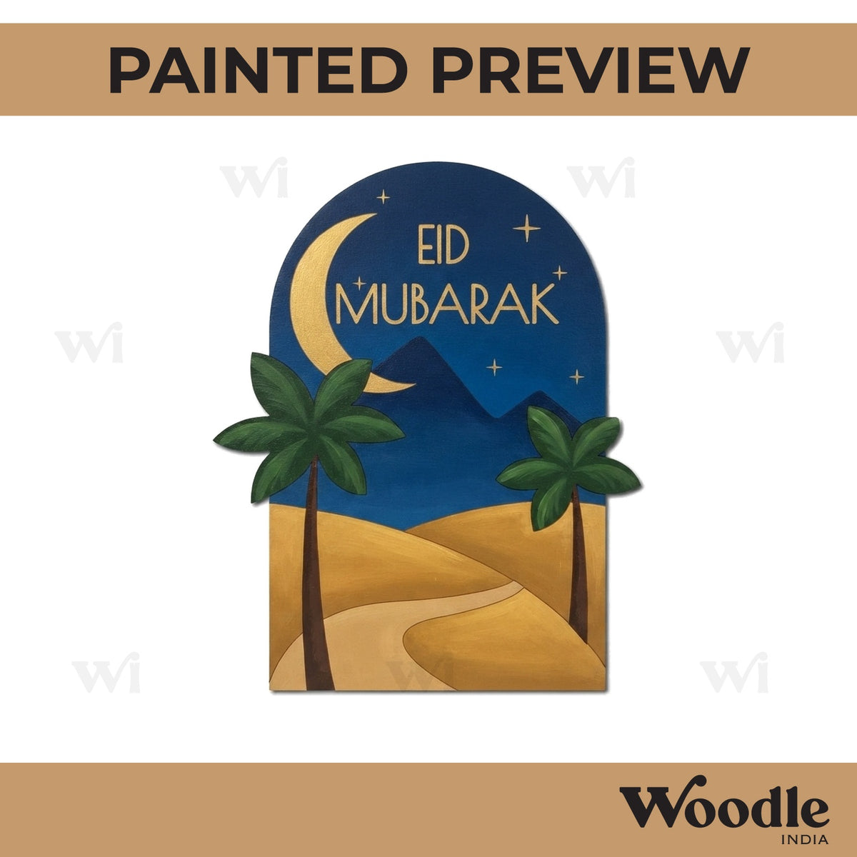 Eid Mubarak Pre Marked Base MDF Design 2
