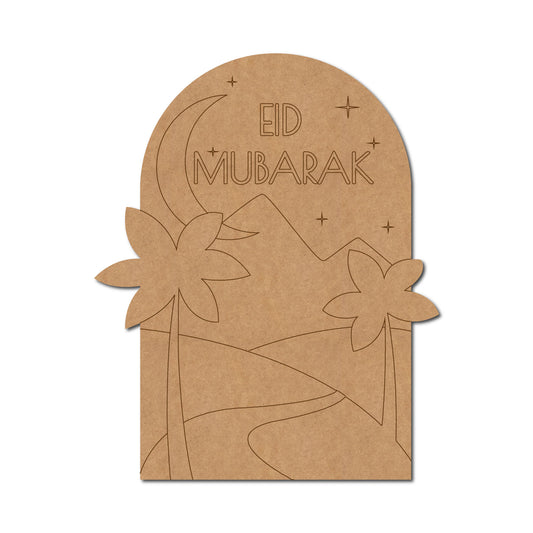 Eid Mubarak Pre Marked Base MDF Design 2