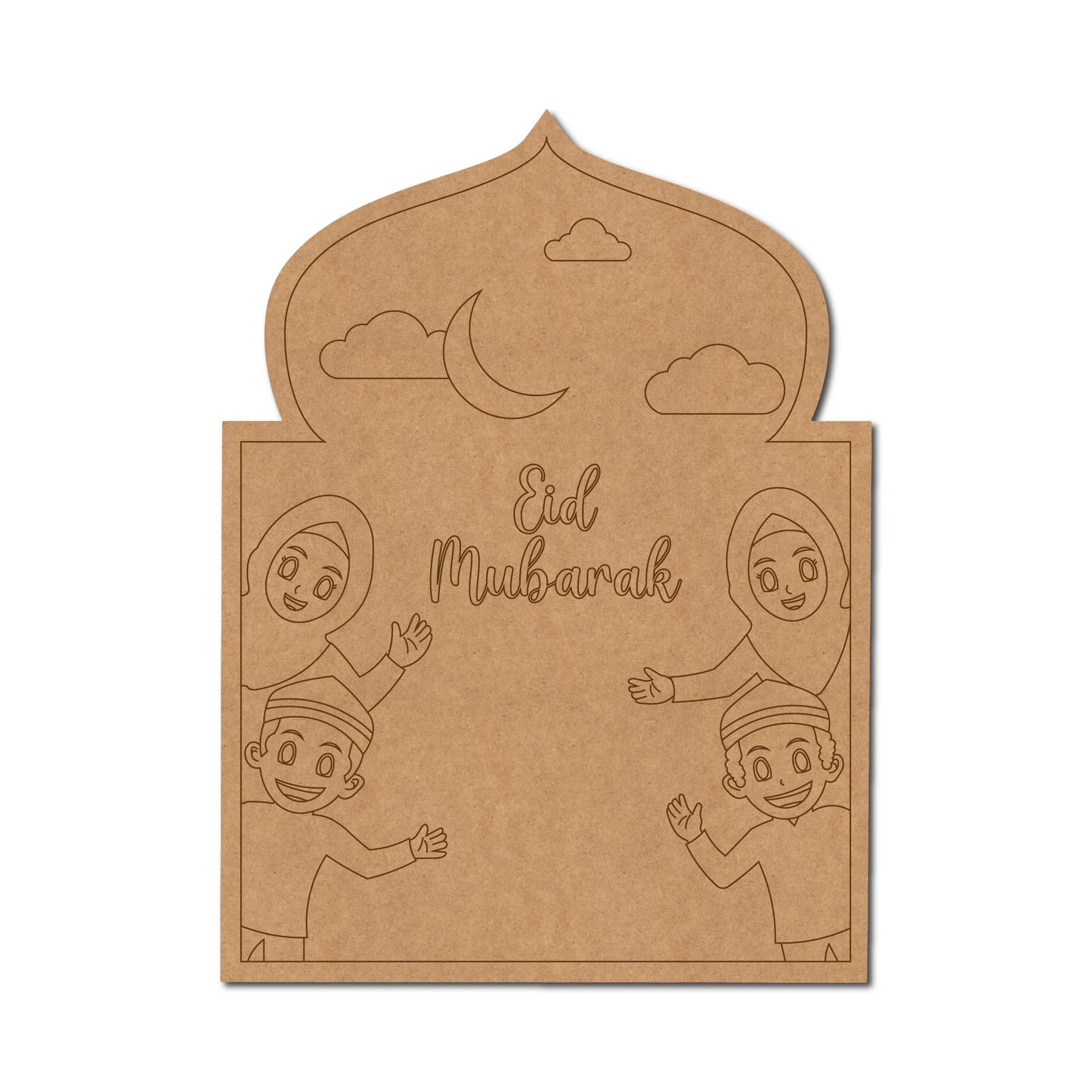 Eid Mubarak Pre Marked Base MDF Design 3