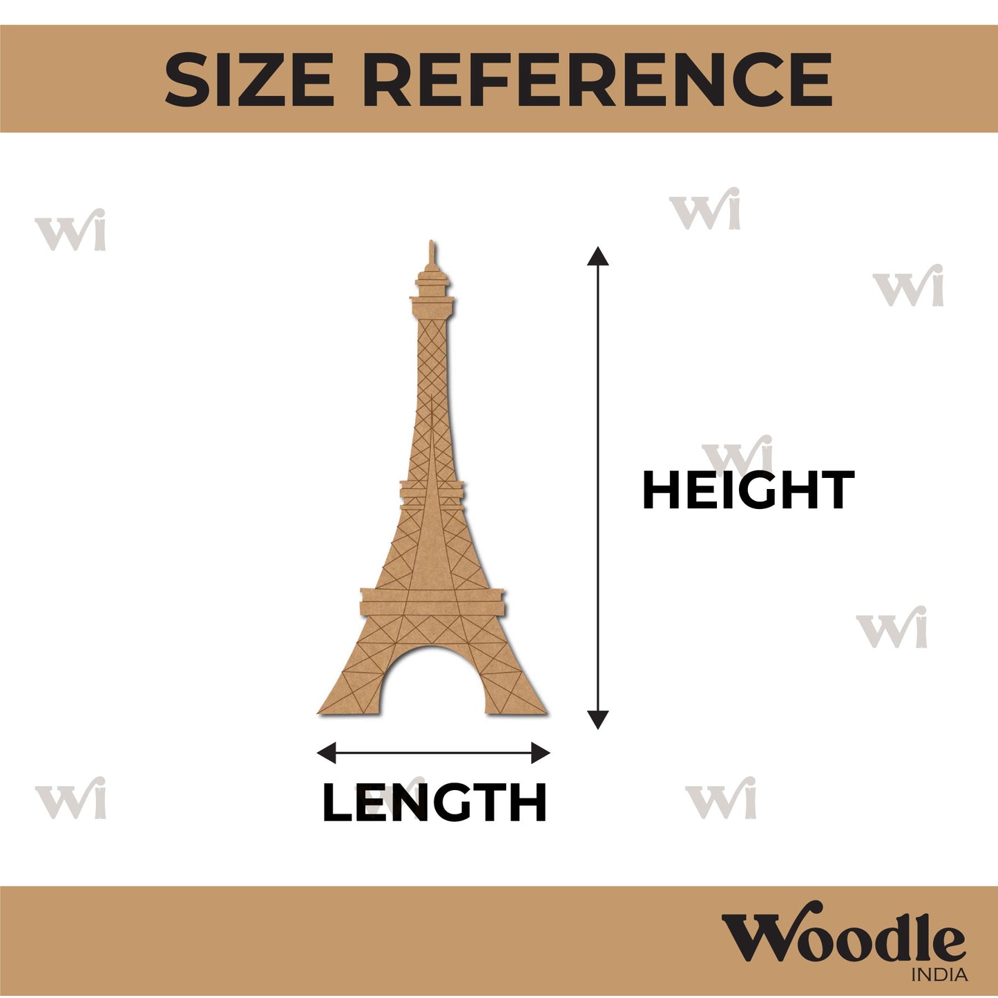 Eiffel Tower Monument Pre Marked MDF Design 1