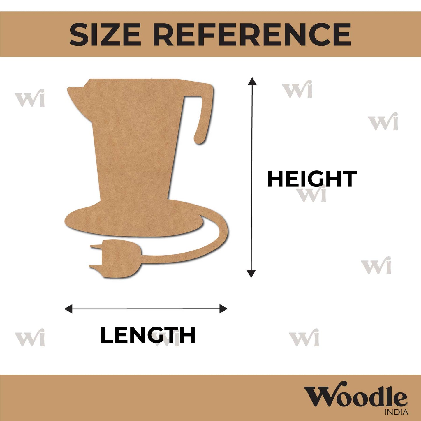 Electric Kettle Cutout MDF Design 1
