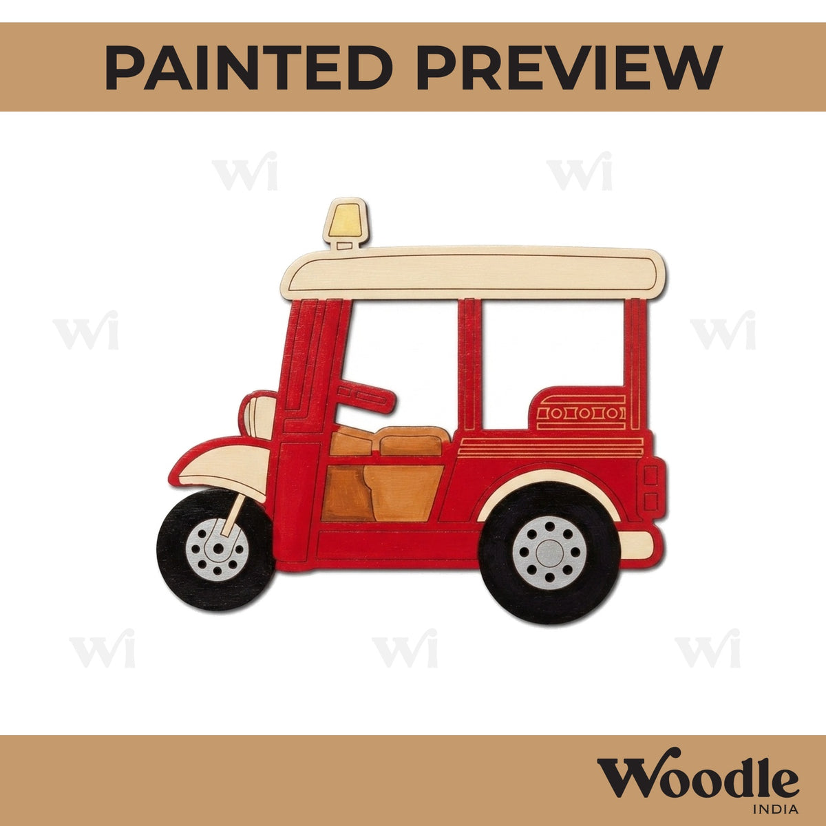Electric Rickshaw Pre Marked MDF Design 1