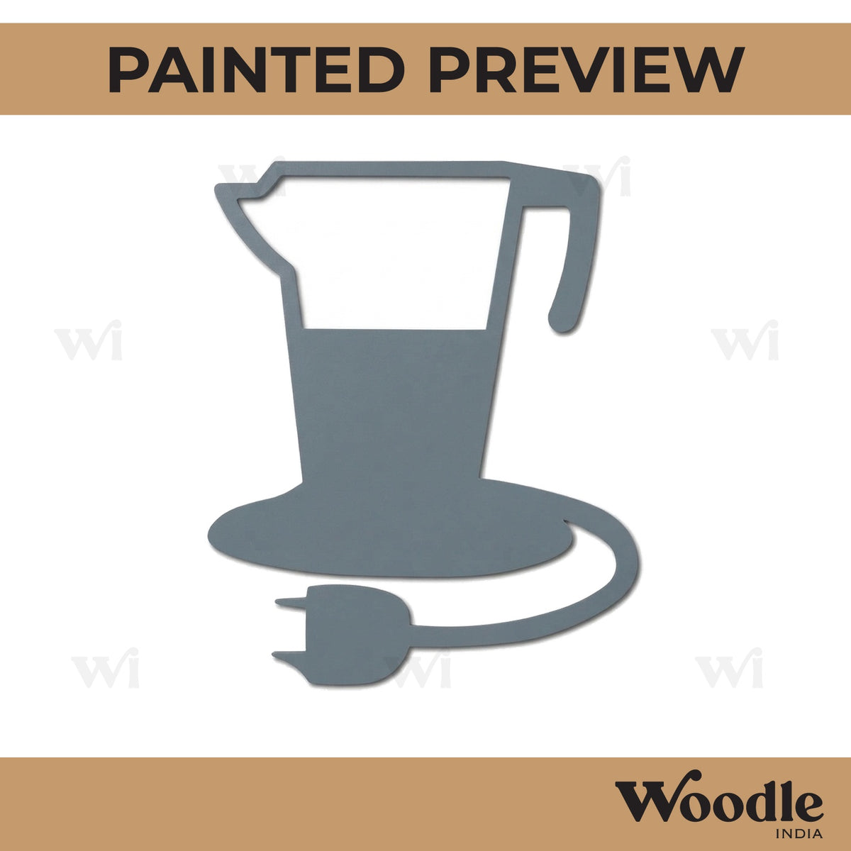 Electric Kettle Cutout MDF Design 1