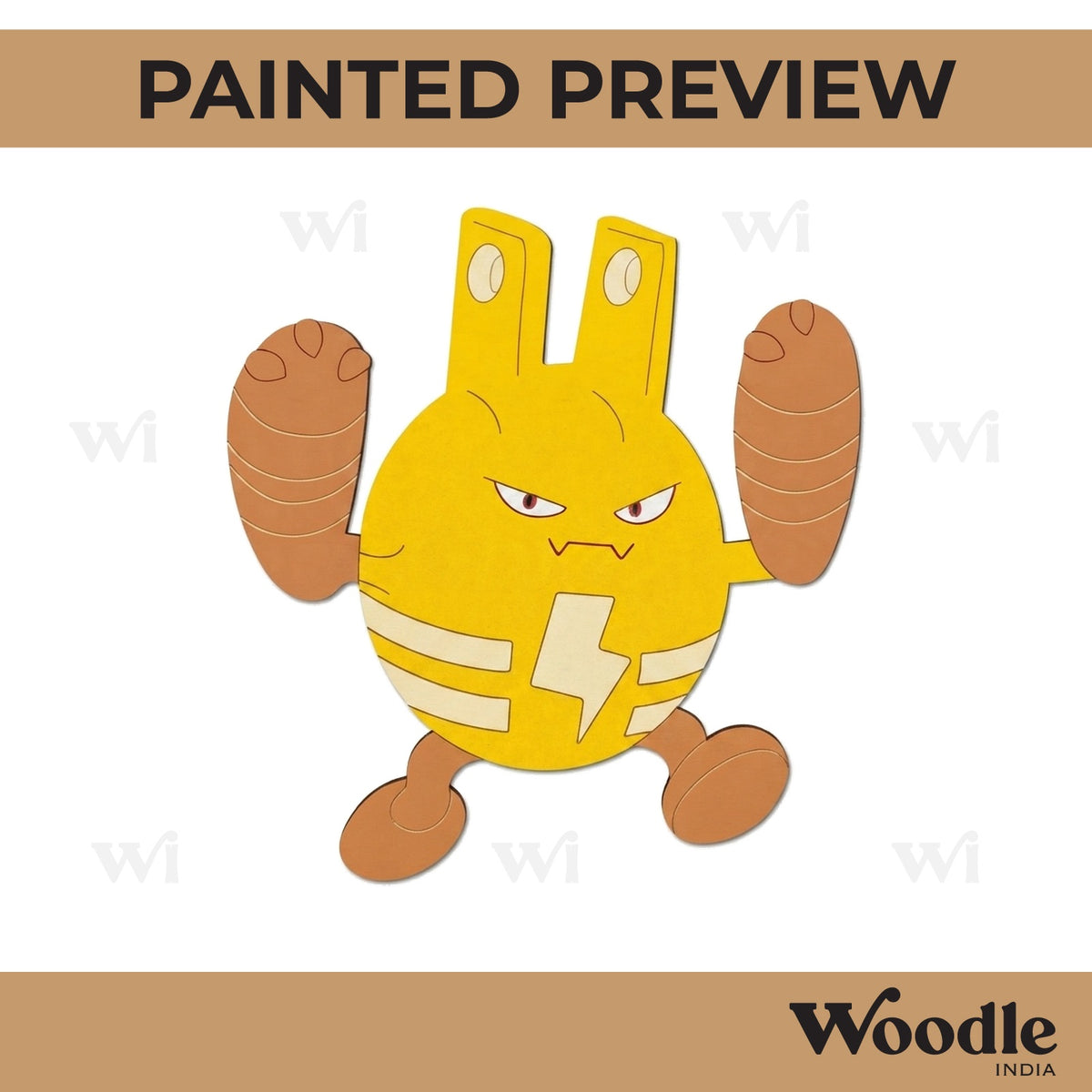 Elekid Pokemon Pre Marked MDF Design 1