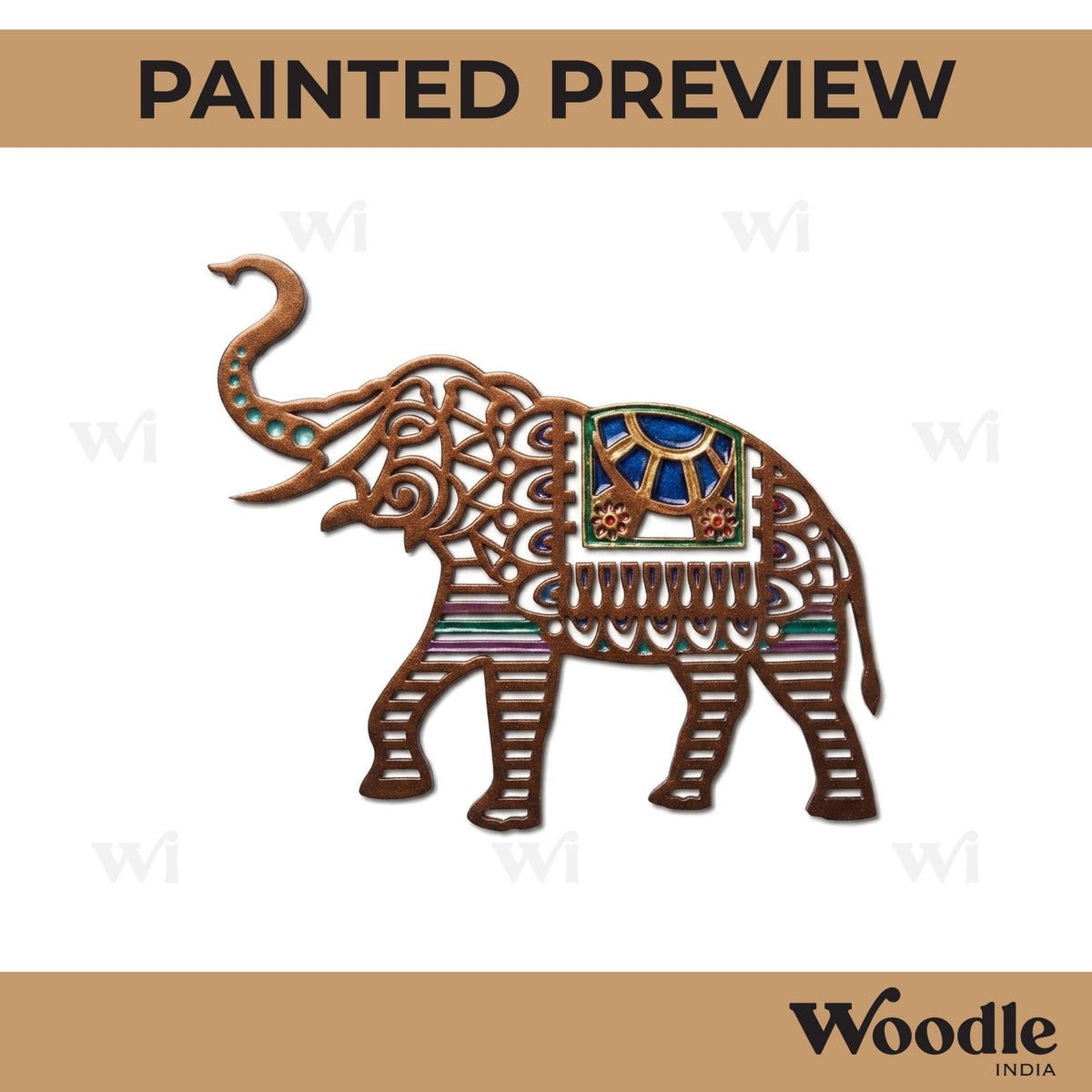 Elephant Cutout MDF Design 10